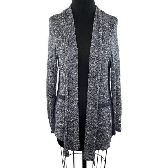 Anthropologie DOLAN Gray Knit Draped Open Front Long Sleeve Cardigan Sweater S - Picture 1 of 7